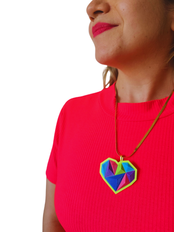 Collar + Prendedor Corazón Original colores