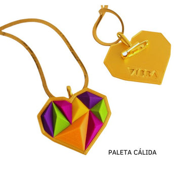 Collar + Prendedor Corazón Original colores